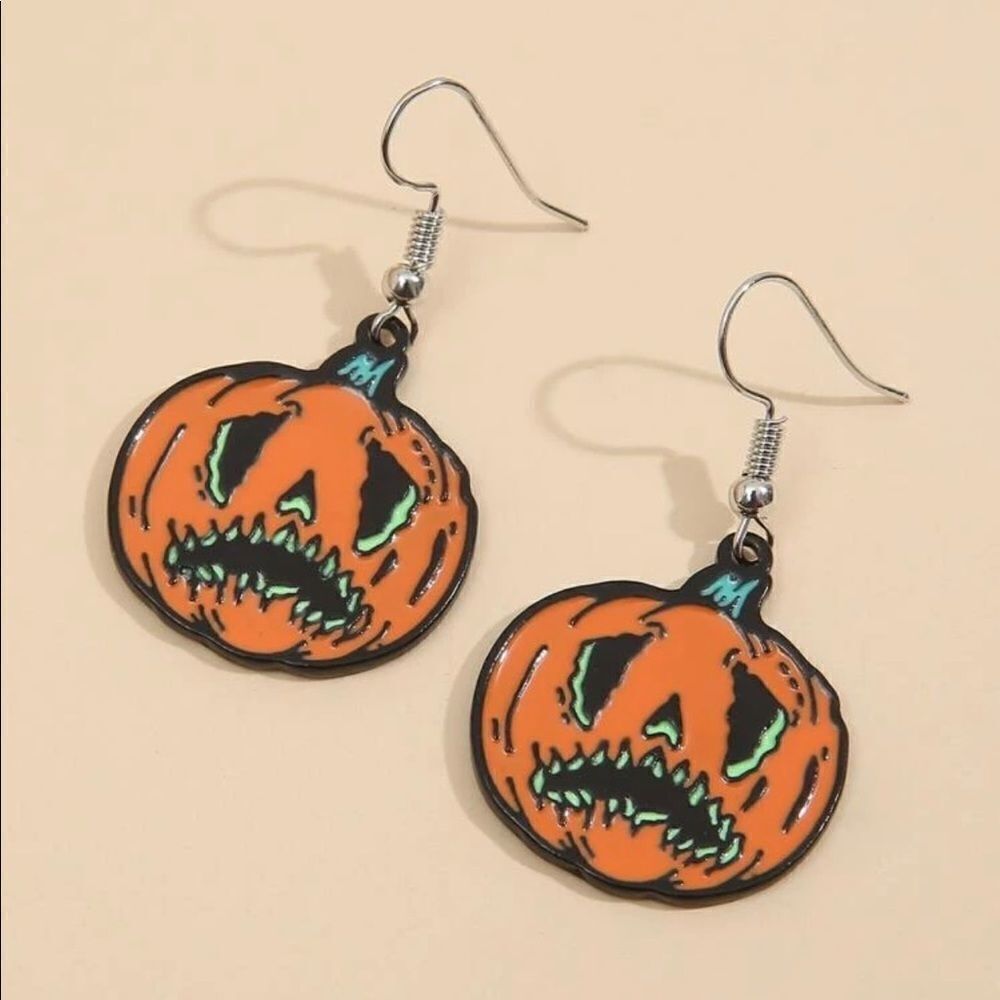 Cute Sad Pumpkin Earrings